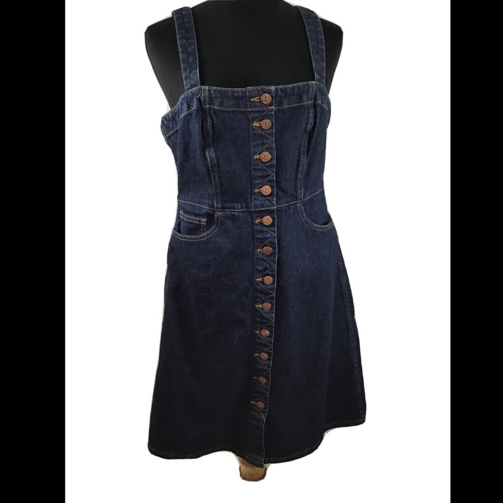 Madewell Denim Jumper Dress  Button Down Oveall